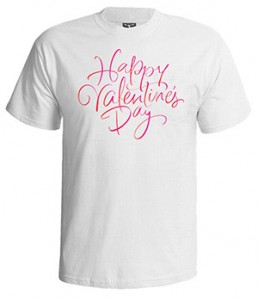 تی شرت ولنتاین طرح happy valentine day