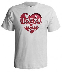 تی شرت روز مادر طرح i love you mom