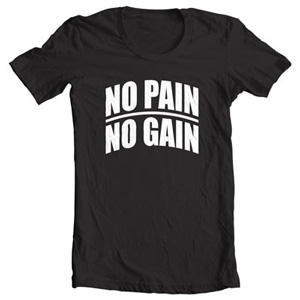 تی شرت بدنسازی طرح no pain