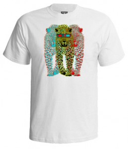 تی شرت سه بعدی حیوانات طرح leopard 3d