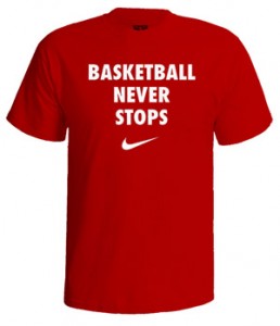 تی شرت بسکتبال never stops