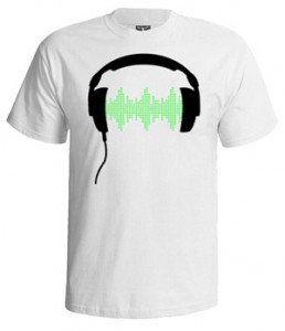 تی شرت دی جی طرح dj headphone