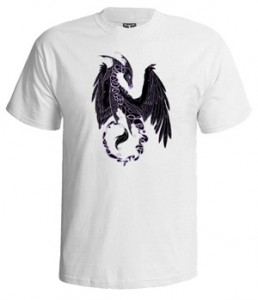 تی شرت فانتزی طرح distressed dragon
