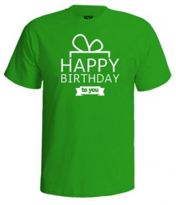 تی شرت روز تولد طرح lettering greeting