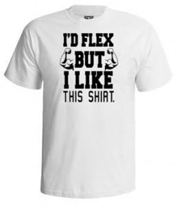 تی شرت بدنسازی طرح flex