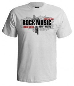 تی شرت راک طرح rock typography