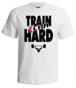 تی شرت های بدنسازی طرح train hard