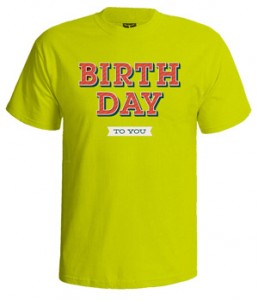 تی شرت روز تولد طرح stroke design