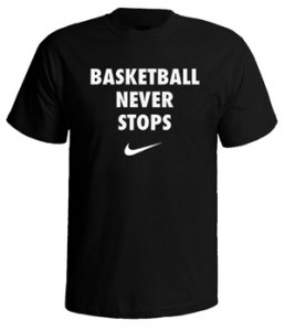 تی شرت نایک basketball never stops