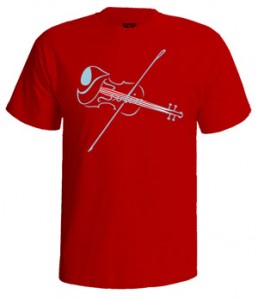 تی شرت ابزار موسیقی the violin with strings