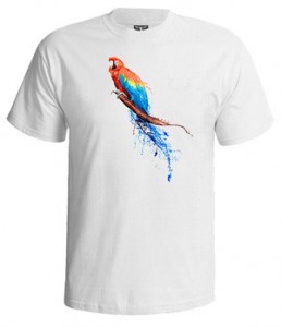 تی شرت فانتزی طرح fantasy parrot