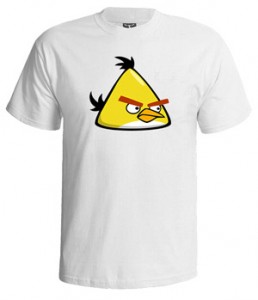 تی شرت angry birds طرح yellow bird