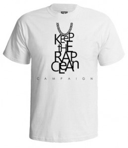 تی شرت رپری طرح keep the rap clean