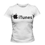 خرید تیشرت زنانه اپل طرح itunes