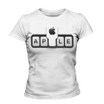 تیشرت زنانه apple طرح logo