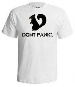 تی شرت خنده دار طرح don’t panic