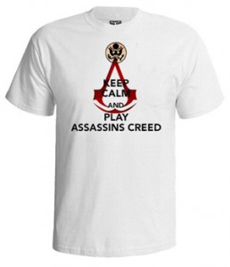 تی شرت بازی keep calm play assassins creed