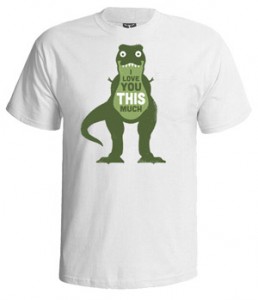 تی شرت عشق طرح amourosaurus