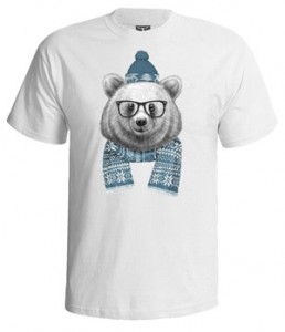 تی شرت گرافیکی طرح winter bear