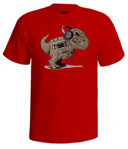 تی شرت گرافیکی tyrannosaurus walkman