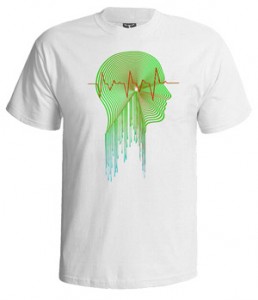 تی شرت گرافیک طرح brain tech
