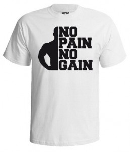 تی شرت های بدنسازی طرح no pain