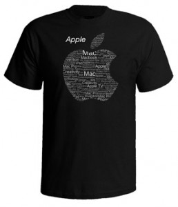 تی شرت اپل apple typography