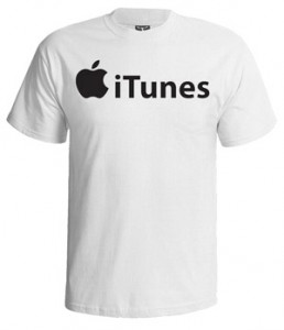 تی شرت اپل طرح itunes