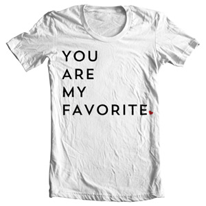 تی شرت عشق طرح you are my favorite