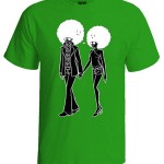 تی شرت گرافیکی طرح afro couple