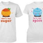 تی شرت دو نفره طرح my sugar my spice