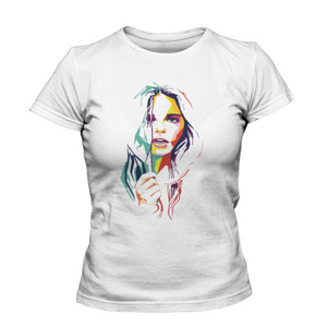 تی شرت دخترانه طرح portrait