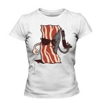 تی شرت دخترانه طرح bacon terminator