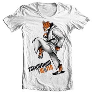 تی شرت تکواندو طرح taekwondo fighter