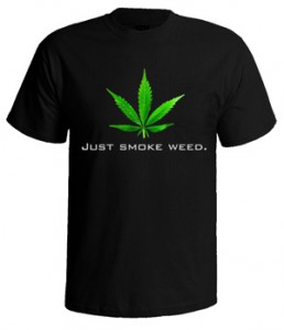 خرید تی شرت weed طرح just smoke weed
