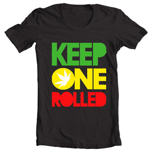 تی شرت weed طرح keep one rolled