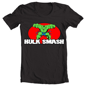 تی شرت ایکس من طرح hulk smash