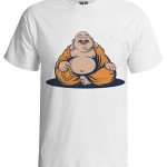 تی شرت خنده دار dribbble buddha with mustaches