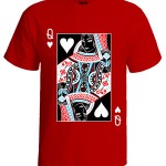 تی شرت گرافیکی طرح queen of spades