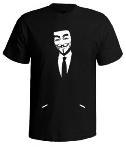 تی شرت شخصیت طرح anonymous