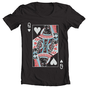 تی شرت گرافیکی طرح queen of spades
