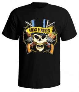 تی شرت guns n roses logo