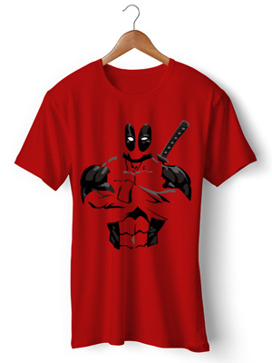 تی شرت deadpool طرح spider 