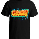 تی شرت گرافیتی طرح crazy