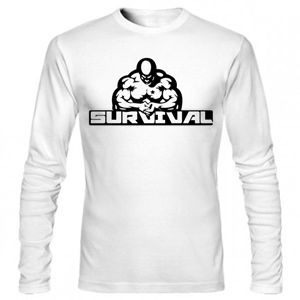 تی شرت آستین بلند بدنسازی طرح survival