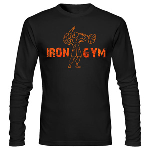 تی شرت آستین بلند بدنسازی iron gym