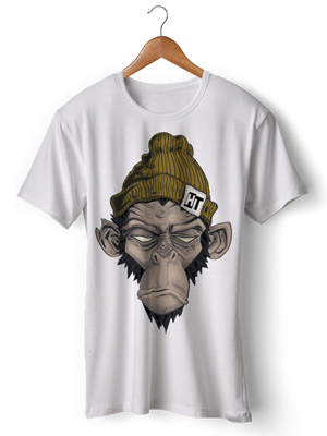 تیشرت گرافیکی حیوانات طرح cool monkey