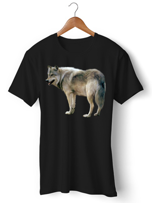 تی شرت گرافیکی حیوانات طرح گرگ