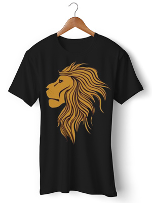 تی شرت حیوانات طرح شیر golden lion