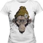 تیشرت زنانه گرافیکی حیوانات طرح cool monkey